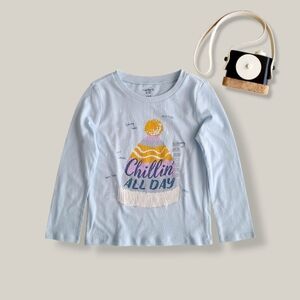 Carter's Girl's Graphic Chilling All Day long sleeve Shirt